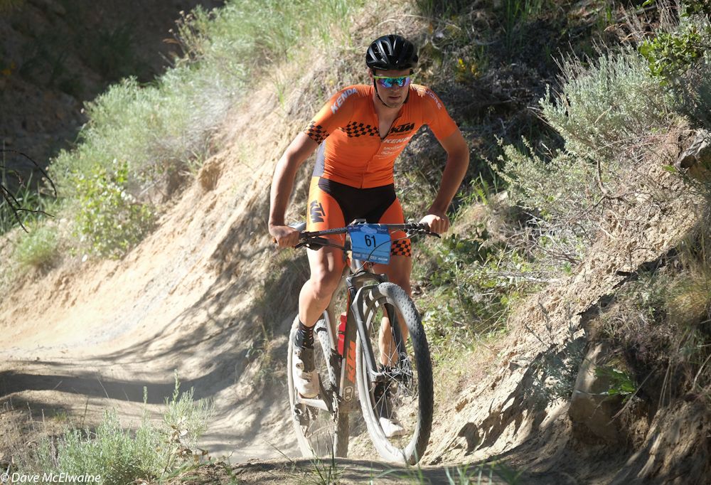 Jason Blodgett (KTM Bike) riding in the top twenty during lap one.