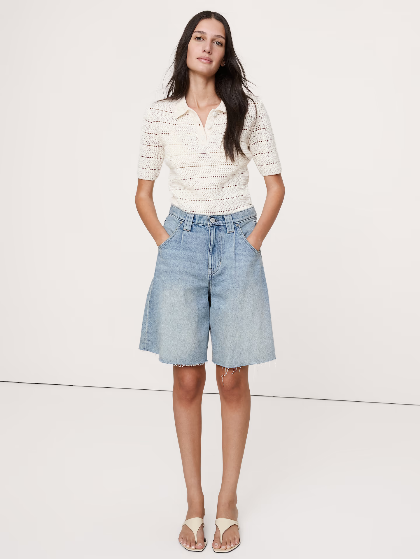 Banana Republic, Low-Rise Denim Bermuda Short