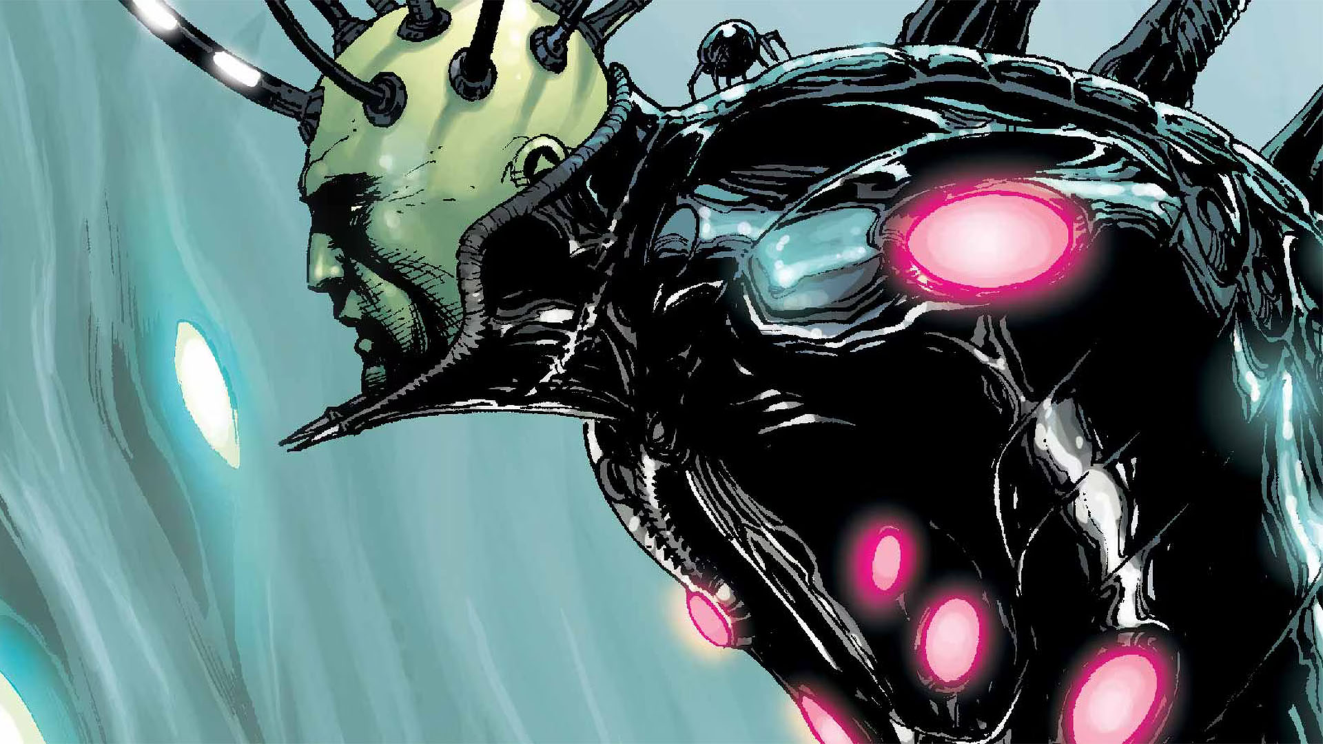 A comic book depiction of Brainiac.