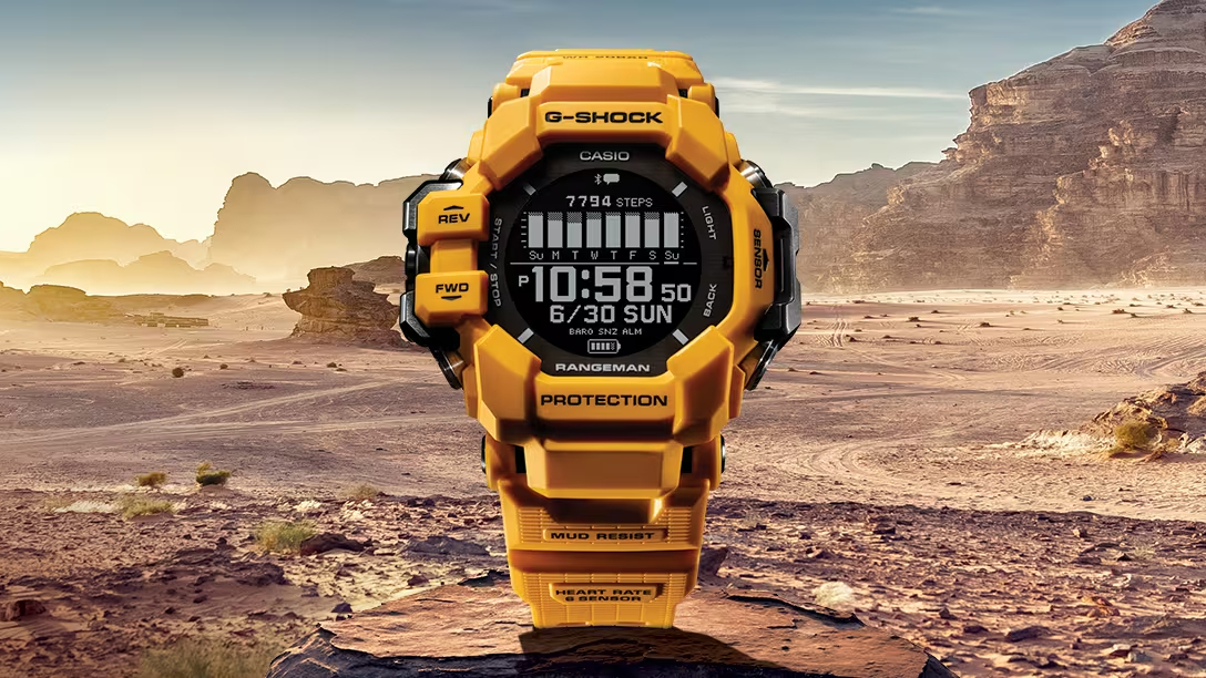 Casio G-Shock Rangeman GPR-H1000 in the middle of a desert