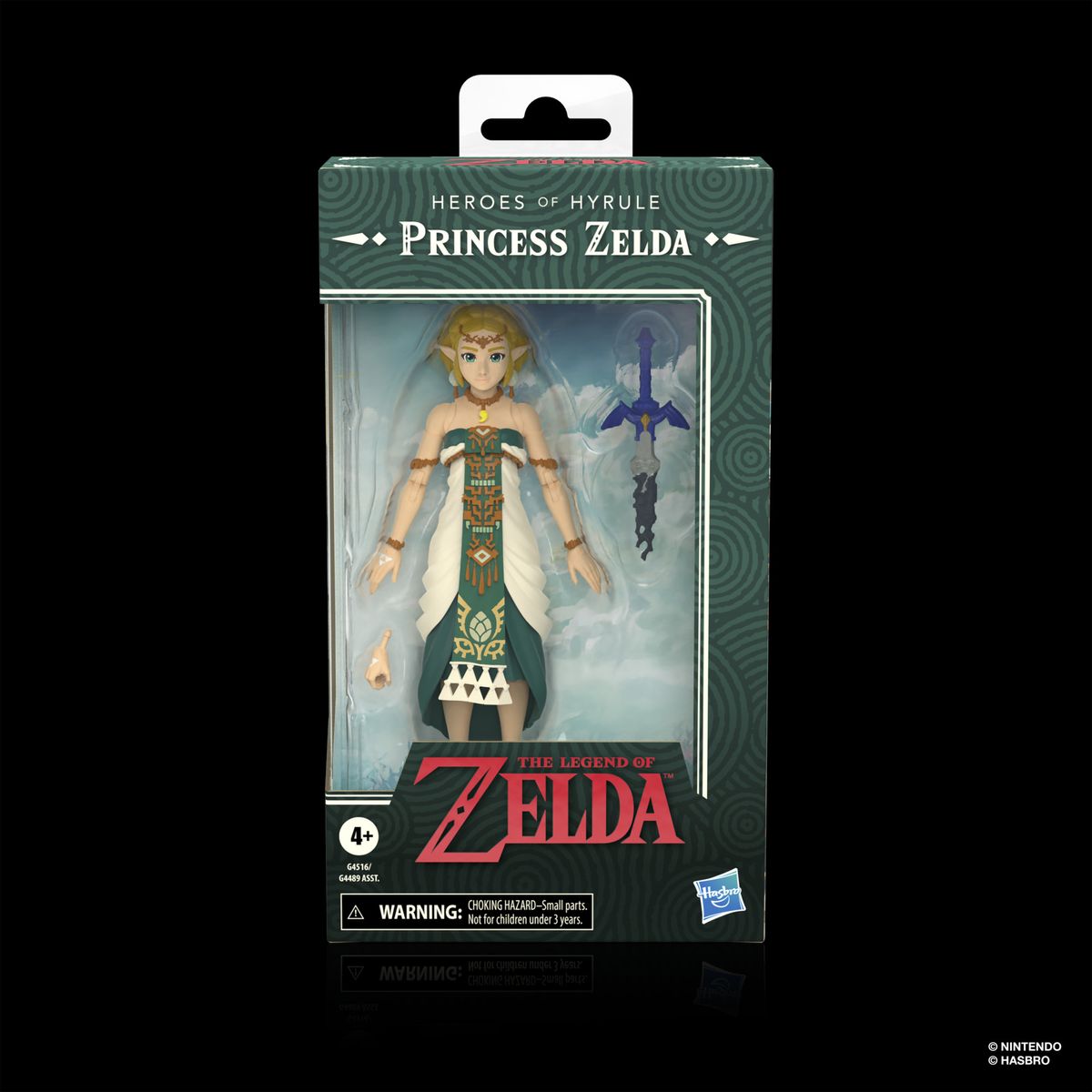 The Legend of Zelda action figure in a box against a plain background