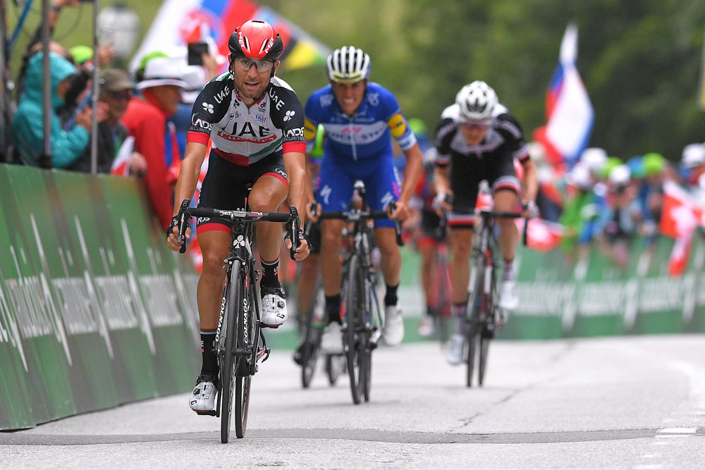 Diego Ulissi (UAE Team Emirates) wins stage 5 at the Tour de Suisse