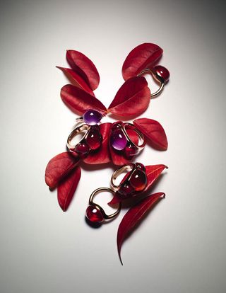 Milanese jewellery house Pomellato uses synthetic rubies and sapphires in hues of cadmium,