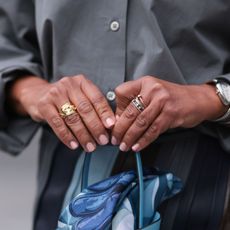 A woman's hands after using one of the best hand creams for mature skin