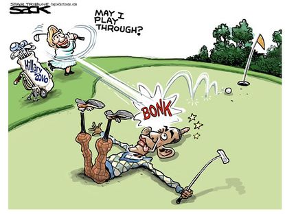 Political cartoon U.S. Obama Hillary Clinton Democrats