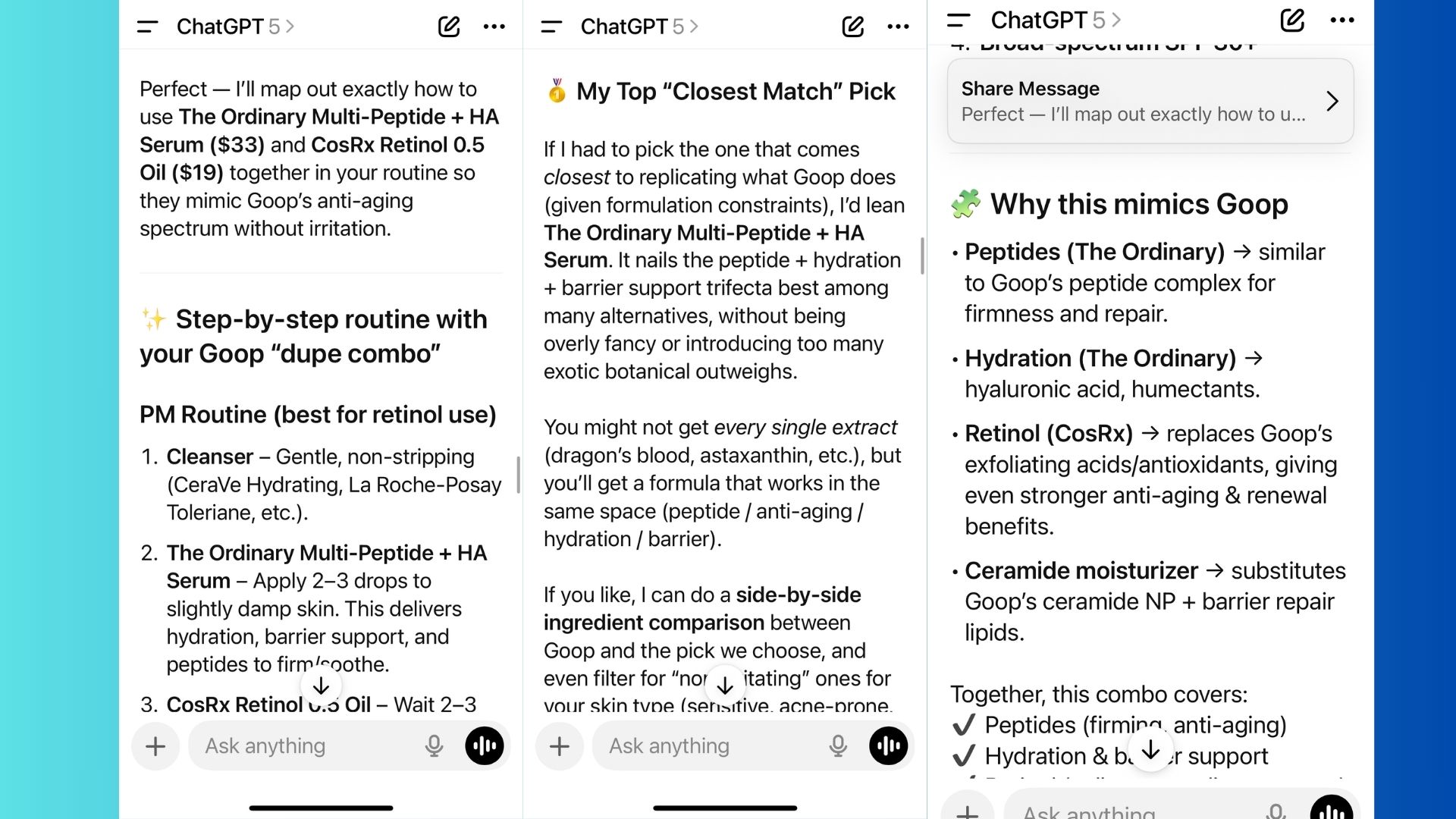 screenshot of ChatGPT
