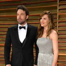 Ben Affleck wears a tuxedo and Jennifer Garner wears a silver dress on the red carpet, and Violet Affleck takes a selfie with Jennifer Lopez's sister Lynda