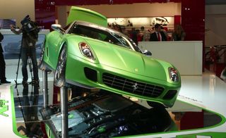 Green Ferrari 599 hybrid