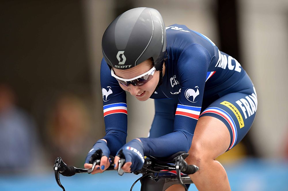 Juliette Labous (France) was fifth in the junior women's time trial at Worlds