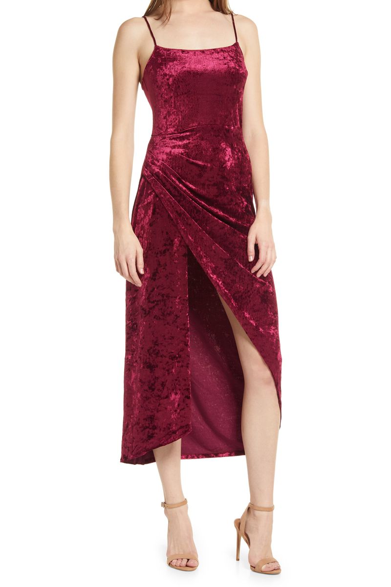 Saylor Cyndey Velvet Midi Dress