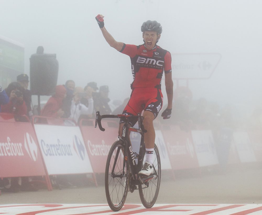 Alessandro de Marchi wins stage 14 of the 2015 Vuelta a Espana.