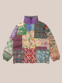 Found Gardenia Tapestry Puffer Jacket