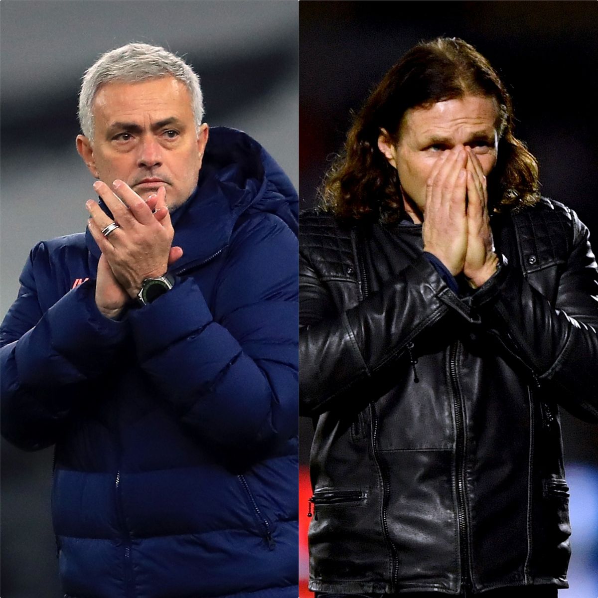 Jose Mourinho, left, is full of admiration for Gareth Ainsworth, right (Adam Davy/Simon Galloway/PA)