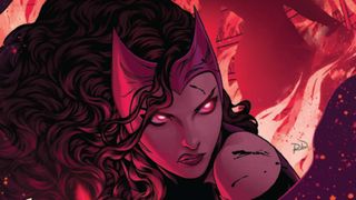 Scarlet Witch stares out at the reader.