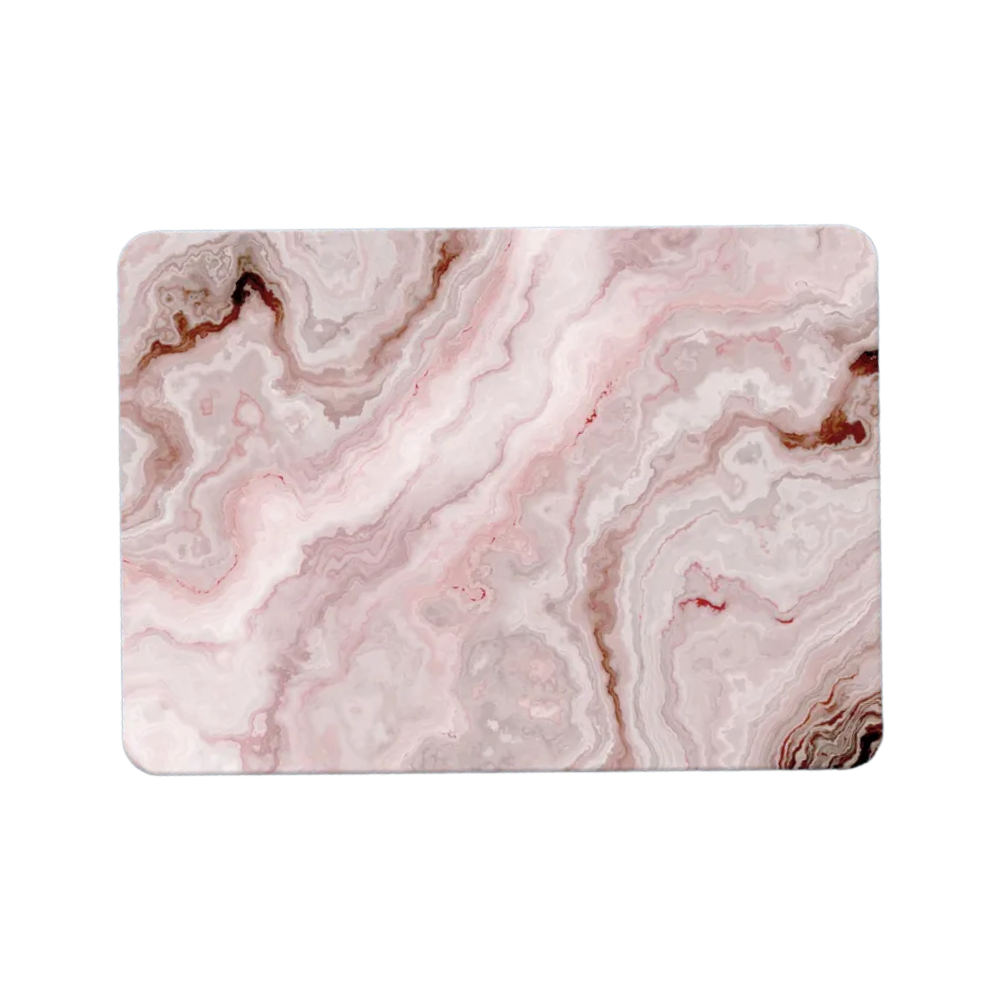 Abstract Pink Marble Tempered Glass Cutting Board: Modern Serving Board