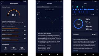 Data captured by Coros Vertix 2S watch displayed in Coros mobile app