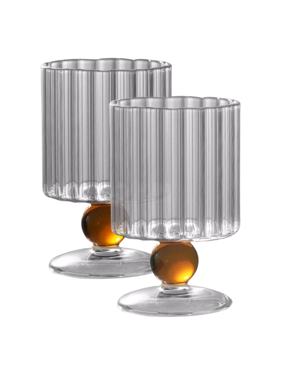 Pekji Short Stem Wine Glass Round Crystal Glass Red Wine 