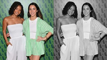 Halle Bailey and Aly Raisman at Aerie Event