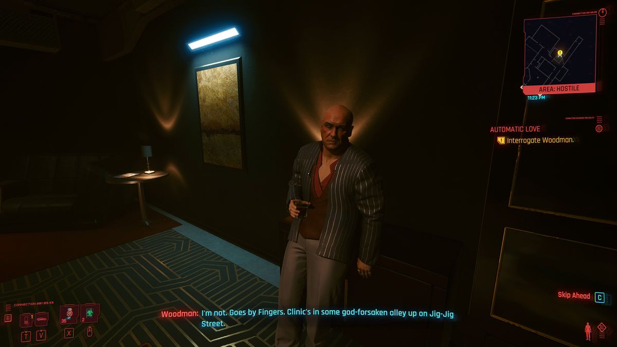 Cyberpunk 2077 Woodman choice