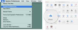 Add a child account: Select System Preferences, then click on iCloud