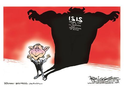 Political cartoon world Iraq George Bush ISIS