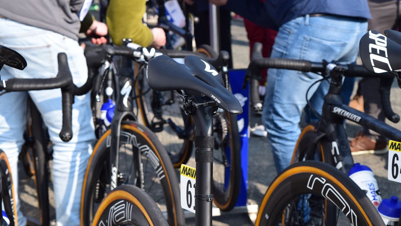 Stybar's Roubaix was specced with the new, compliant S-Works Pave seat post