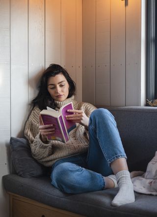 Woman reading a book