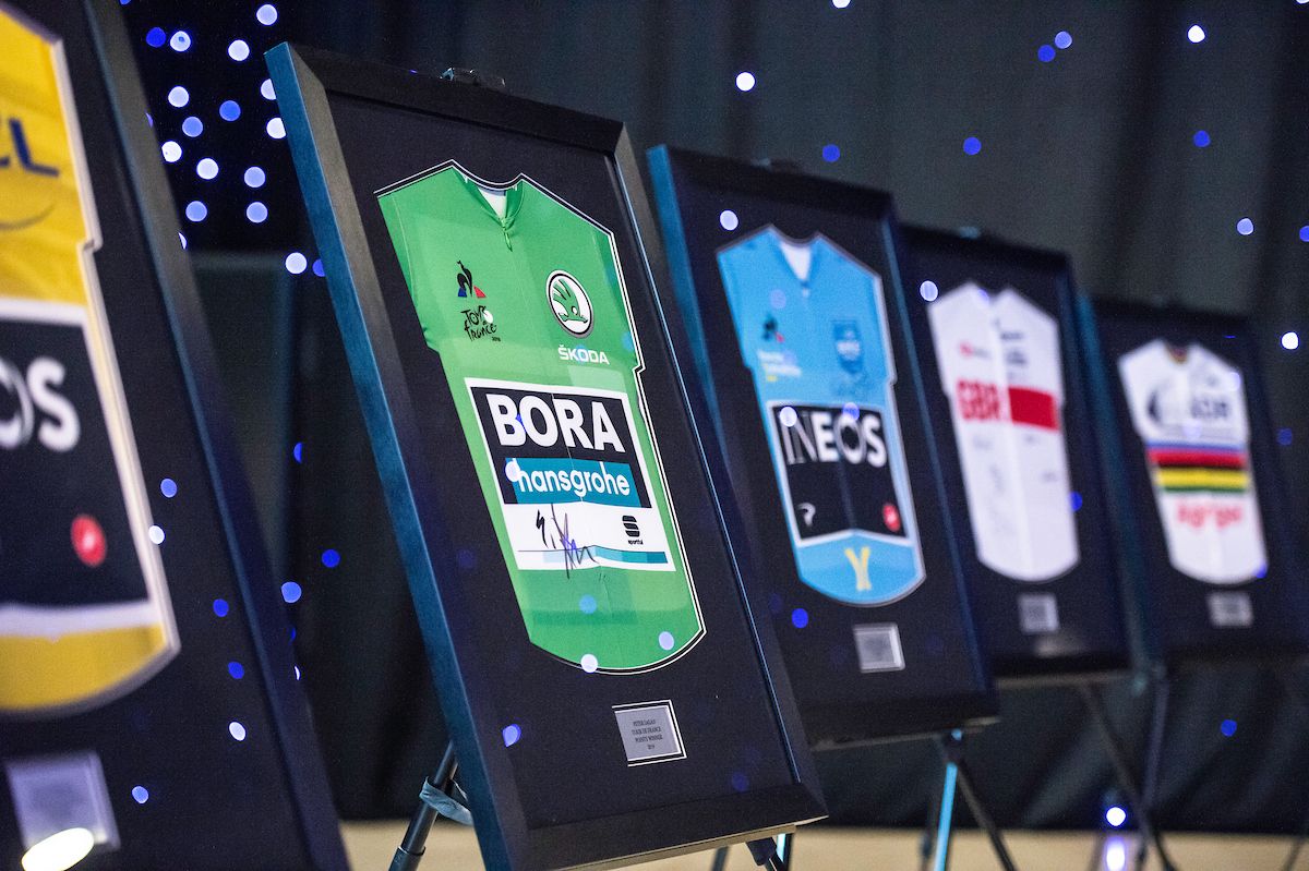 The jerseys up for grabs in the auction