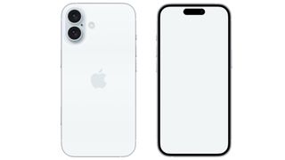 iPhone 16 render, from front and back