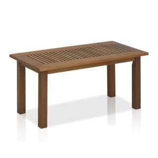 Dark wood rectangular patio table