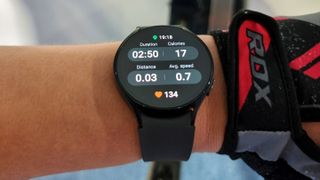 Samsung Galaxy Watch 6 being tested during a workout