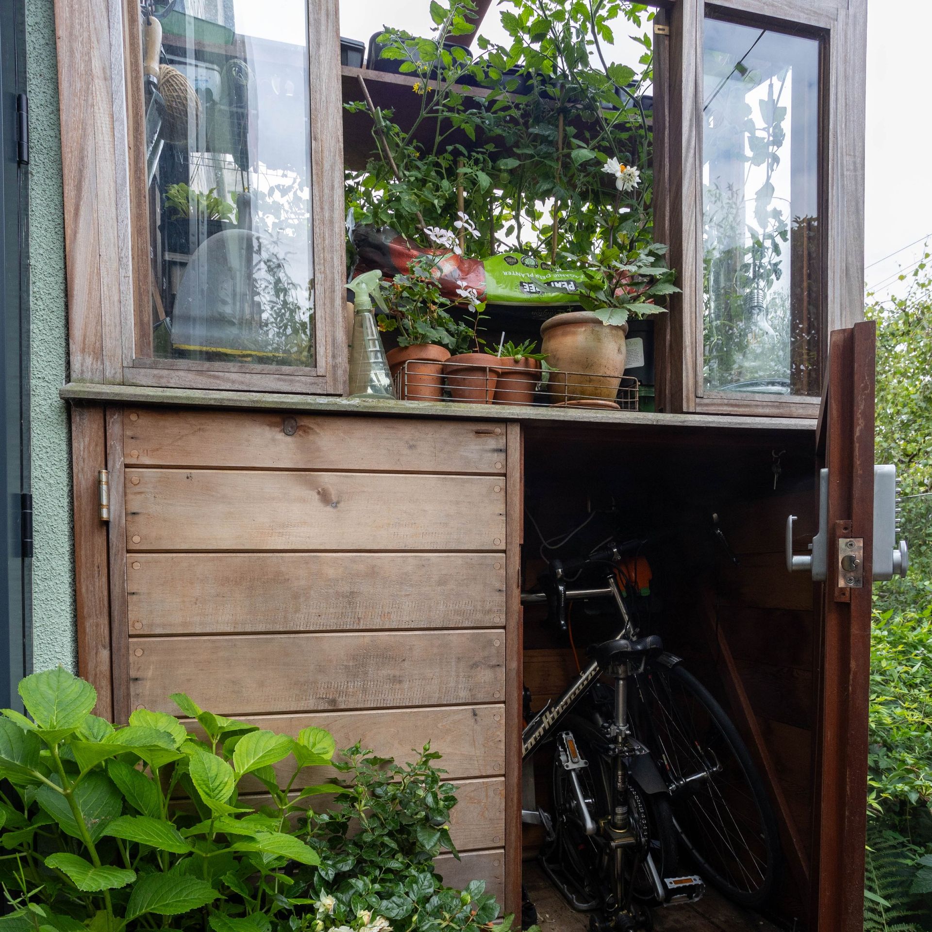 Bike storage and green house