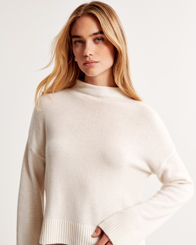 abercrombie, Cashmere Mockneck Sweater