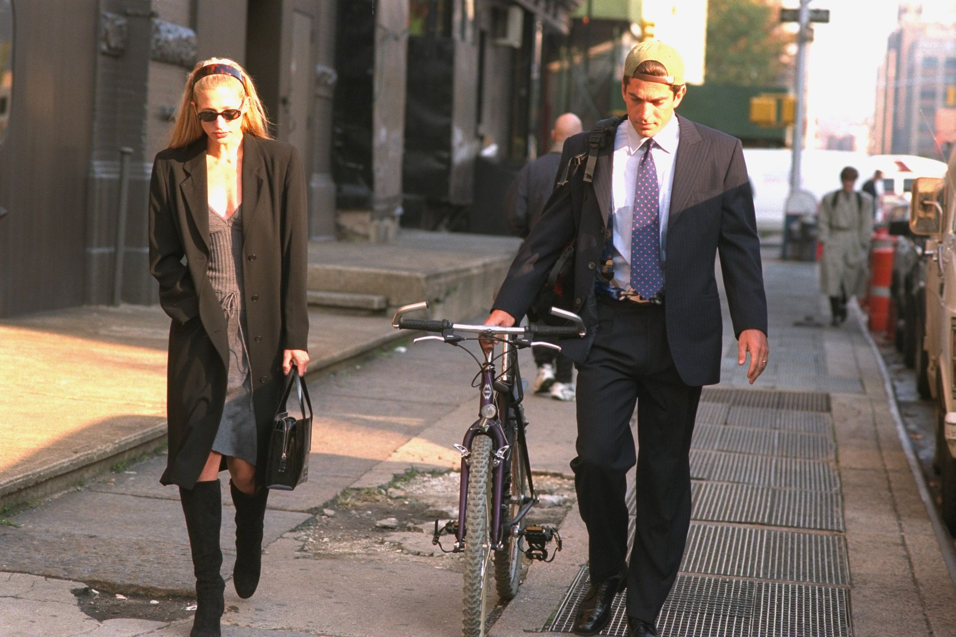 Carolyn Bessette Kennedy and JFK Junior in New York