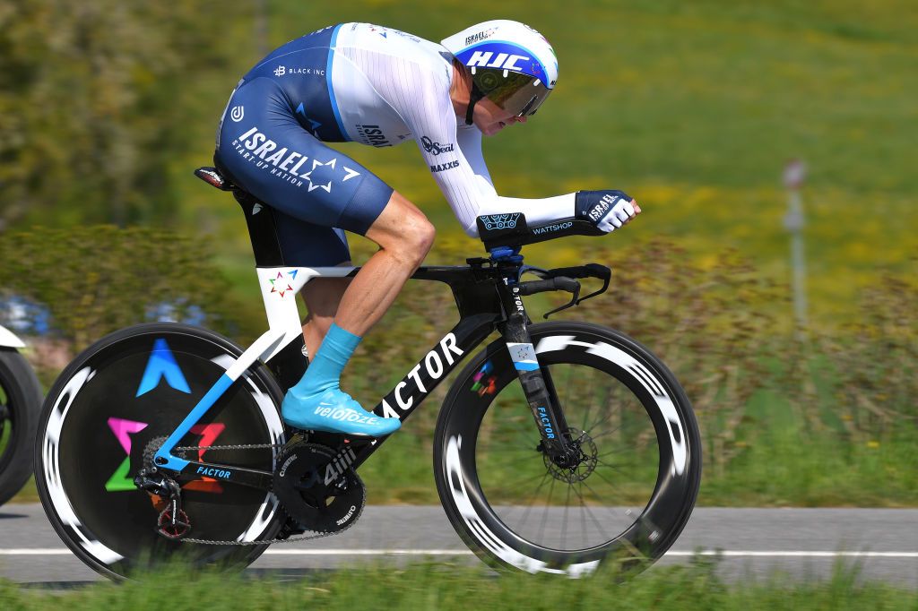 ORON SWITZERLAND APRIL 27 Christopher Froome of United Kingdom and Team Israel StartUp Nation during the 74th Tour De Romandie 2021 Prologue a 405km Individual Time Trial stage from Oron to Oron 700m ITT TDR2021 TDRnonstop UCIworldtour on April 27 2021 in Oron Switzerland Photo by Luc ClaessenGetty Images