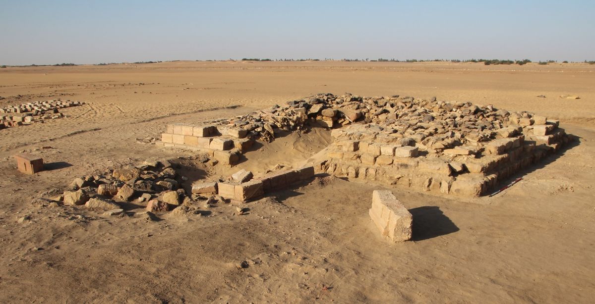 One of 16 pyramids uncovered in a cemetery in the ancient town of Gematon in Sudan.