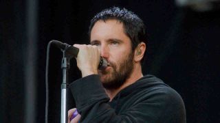 Nine Inch Nails’ Trent Reznor singing onstage in 2006