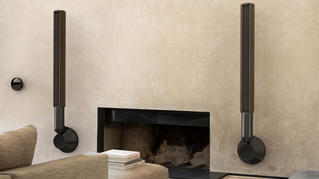 These stereo speakers come with an awesome spacesaving design but