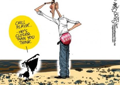 Obama with his pants down