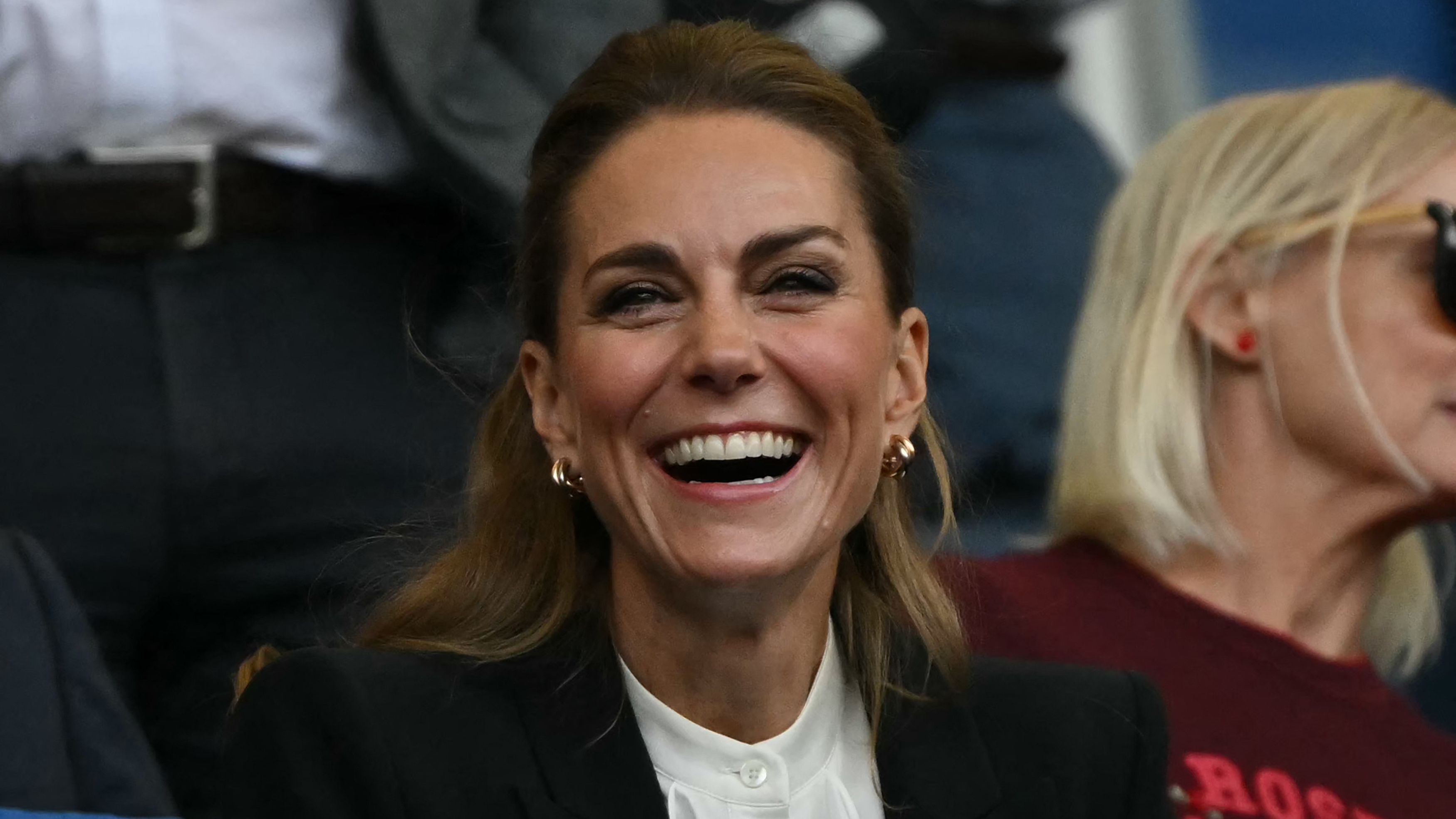 Catherine, Princess of Wales attends the Women&#039;s Rugby World Cup pool A match between England and Australia at Brighton &amp;amp; Hove Albion Stadium, Brighton, southeast England, on September 6, 2025