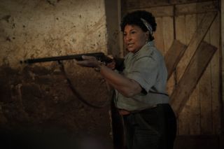 Majorie holding rifle in Pet Sematary: Bloodlines