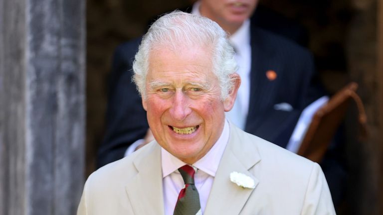 Prince Charles, Prince of Wales attends a service for the Centenary of the Church in Wales at St David’s Cathedral on July 08, 2021 in St Davids, Wales