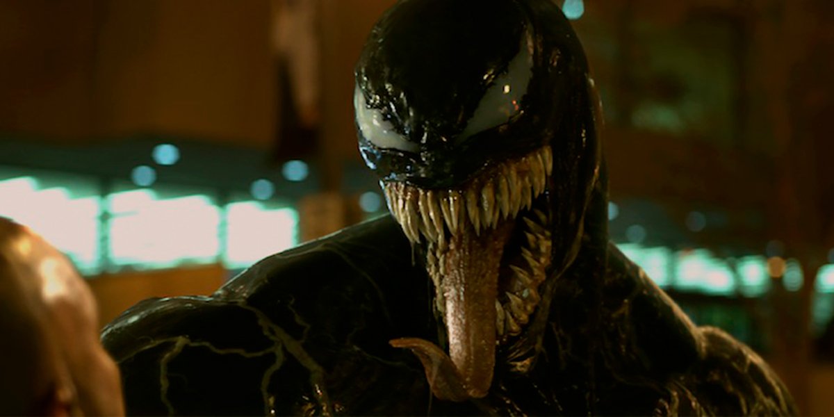 Venom getting ready to eat a dude