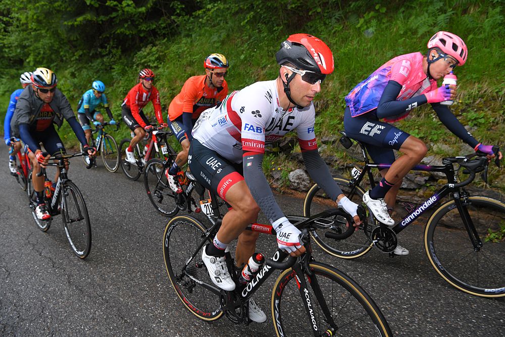 Diego Ulissi (UAE Team Emirates) was part of the big breakaway on stage 16