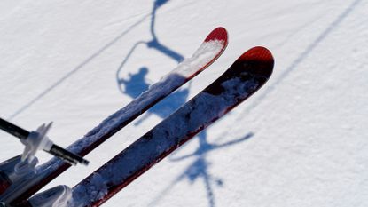 Person on ski lift.