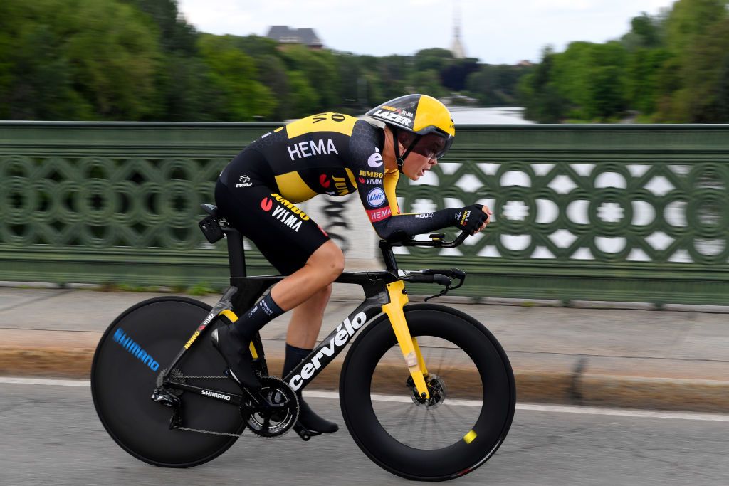 TURIN ITALY MAY 08 Tobias Foss of Norway and Team Jumbo Visma during the 104th Giro dItalia 2021 Stage 1 a 86km Individual Time Trial stage from Torino to Torino ITT girodiitalia Giro on May 08 2021 in Turin Italy Photo by Tim de WaeleGetty Images