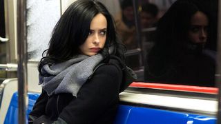 Netflix's Jessica Jones on the subway