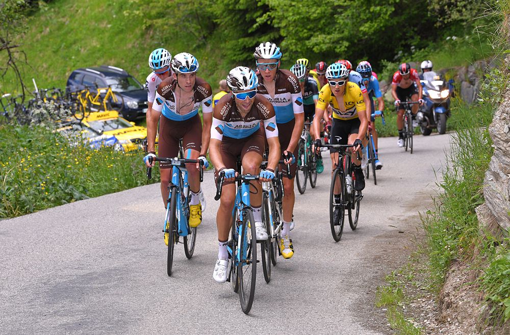 AG2R La Mondiale climb during stage 6 at the Criterium du Dauphine