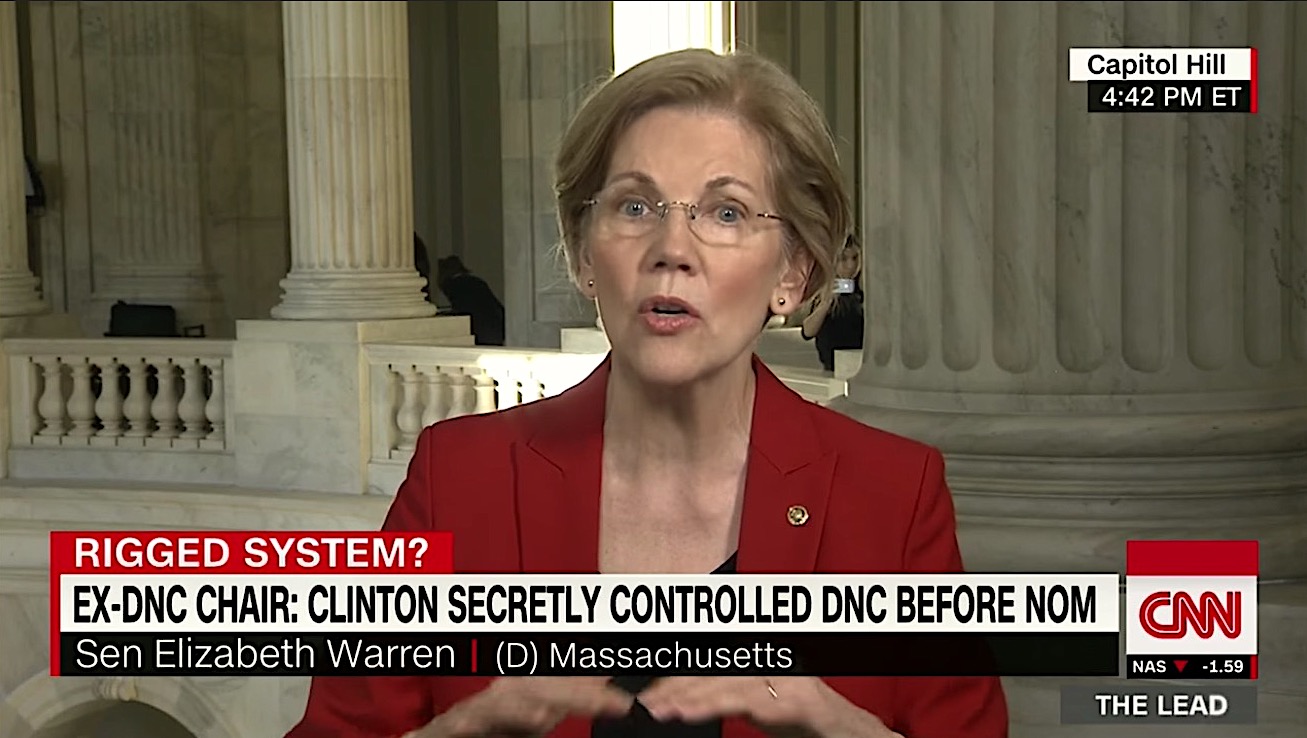 Elizabeth Warren says it was "rigged"