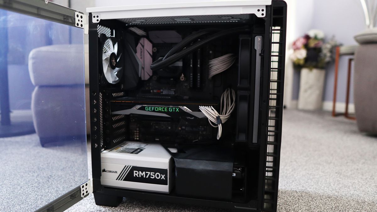 Old and new gaming PCs next to each other